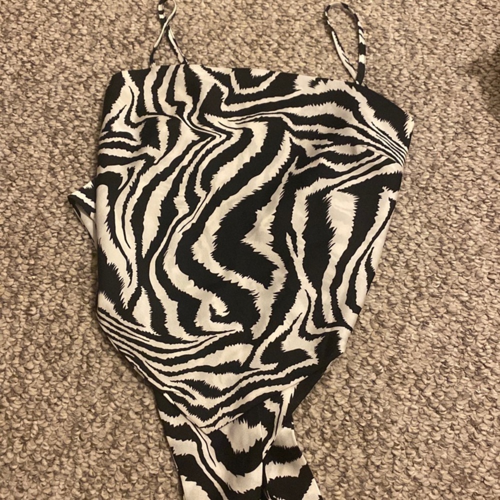 Zebra print bandana top